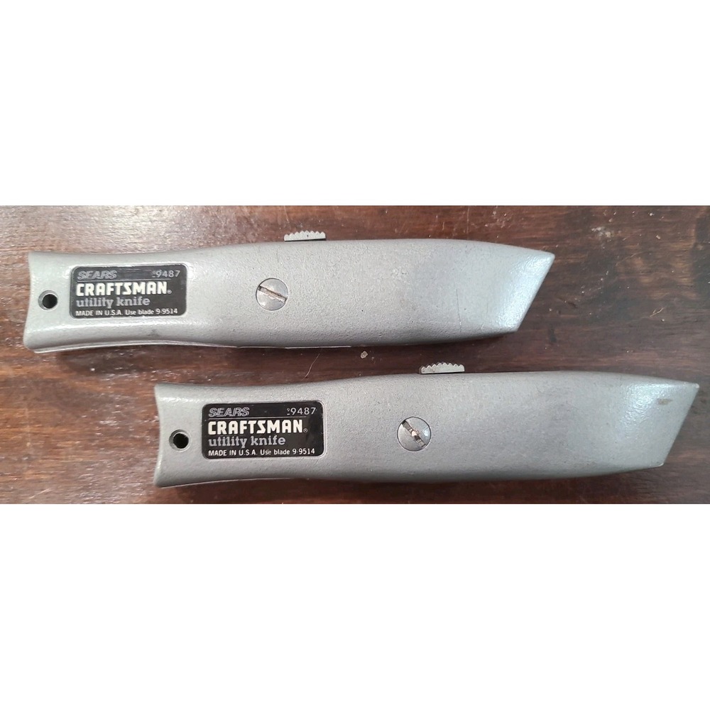 Vtg Craftsman 9487 Utility Knife USA Lot Of Two